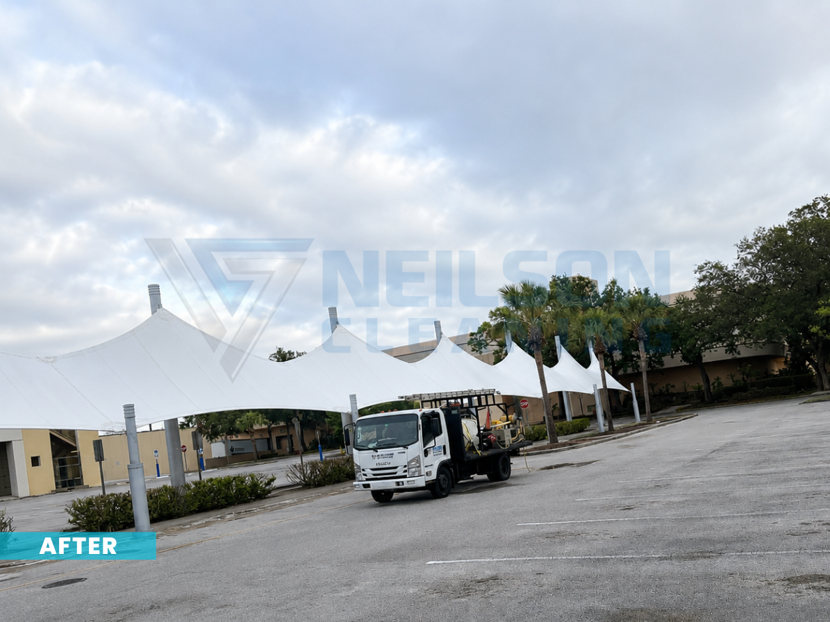 Commercial Awning After Cleaning